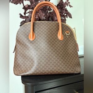 Vintage Celine Macadam Dome Coated Canvas Bag